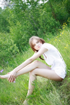 Teen Poses Outdoors - N