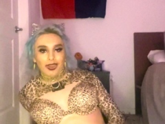 Jerking off shemale tranny solo play