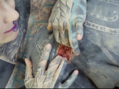 Inked babe Anuskatzz fists Lily Lus ass