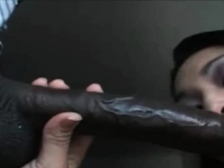 Interracial blowjob! Asian sucks black cock