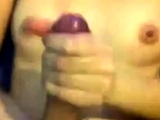 Cute Brit - Handjob makes him shoot as she laughs
