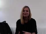 Beautiful amateur blonde banged on casting