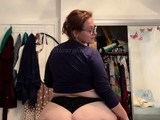 Mature BBW solo on webcam