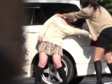 Japanese teen pee outside