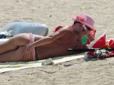 Big Boobs Amateur Beach MILFs - Topless Voyeur Beach Video