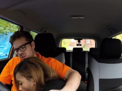 ebony-teen-bangs-white-cock-in-car