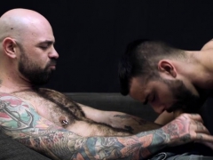 Hairy gay anal sex with cumshot