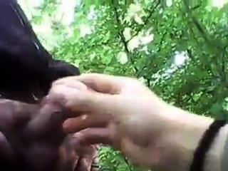 grandpa shows cock outdoor