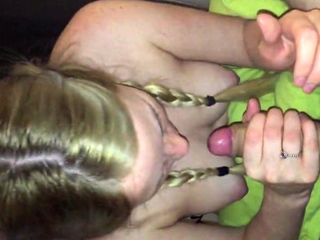 Blonde Girl Handjob (ruined cumshot)