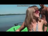 Titted blonde fucked hard in a boat