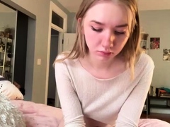 Blonde teen Sierras first erotic masturbation video