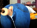 MILF in Ripped Jeans Fucks Machine Dick