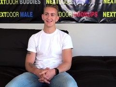 Casting Amateur Jock Wanks Hard Cock
