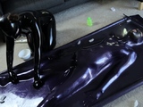 Brunette BDSM pussy fetish working