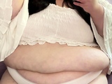 Hot brunette big boobs toying pink pussy
