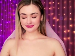 Cute amateur brunette naughty in solo jerking show on camera