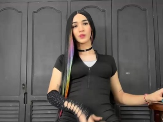 Solo ladyboy masturbation