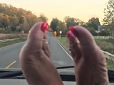 Three milfs and guy in foot fetish orgy