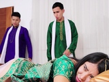 Hindu milf gets fucked by her husband's twins