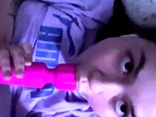 Amateur Brunette Anal Toy