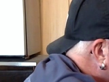 Old man caught occksucking in gloryhole