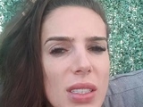 Cute curly brunette solo webcam masturbation