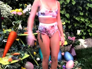 Busty brunette solo masturbation