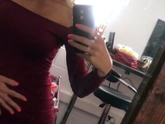 Hot blonde glamour babe solo plays to pleasure her hot body