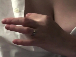 Busty brunette with big boobs rides cock