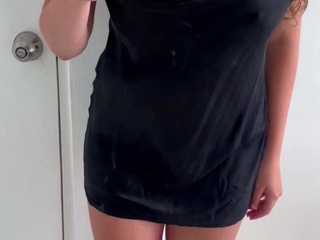 Amateur striptease and Solo masturbation