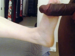 Amateur brunette fucks two big cocks