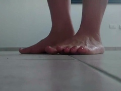 Foot fetish Close up feet and toes tease