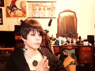 Short-Haired Crossdresser Cutie on Webcam